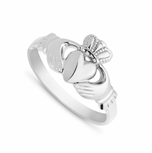 Load image into Gallery viewer, Maid's Sterling silver Claddagh ring (smaller size)