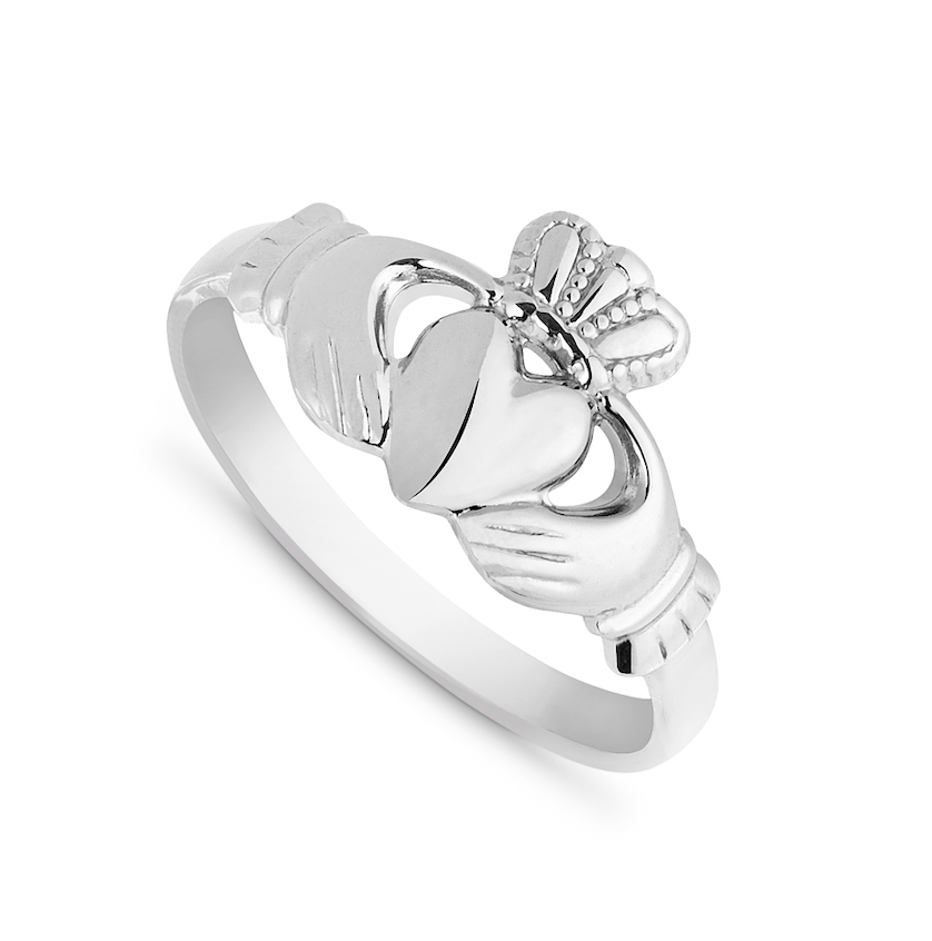 Maid's Sterling silver Claddagh ring (smaller size)